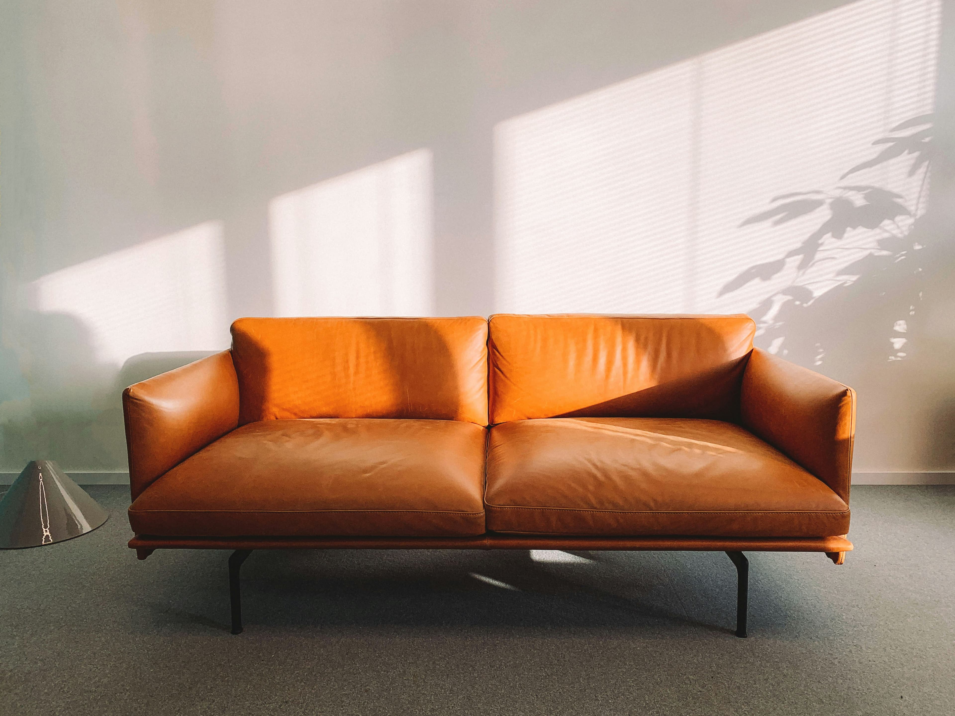 Ridge Leather Sofa